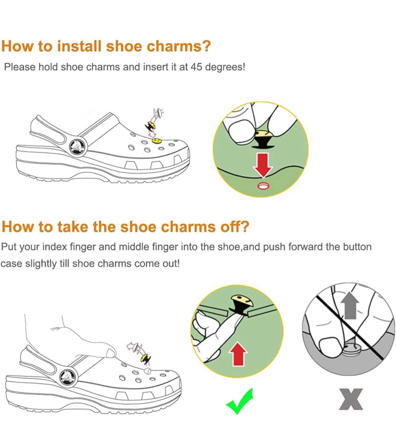 shoe charms Pack of 24 (Random no repeated)